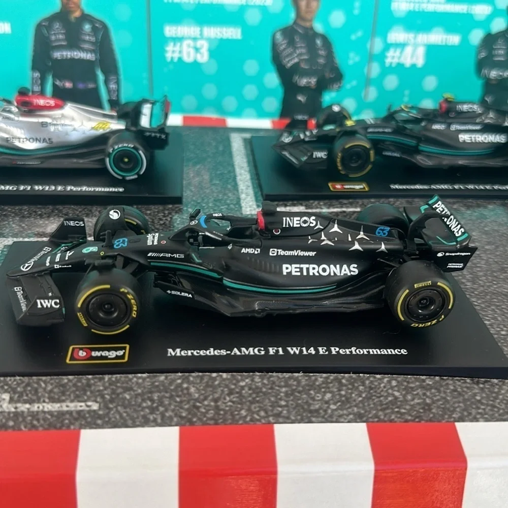 New Bburago 1:43 Mercedes Formula Racing Die-cast Model 6-pack